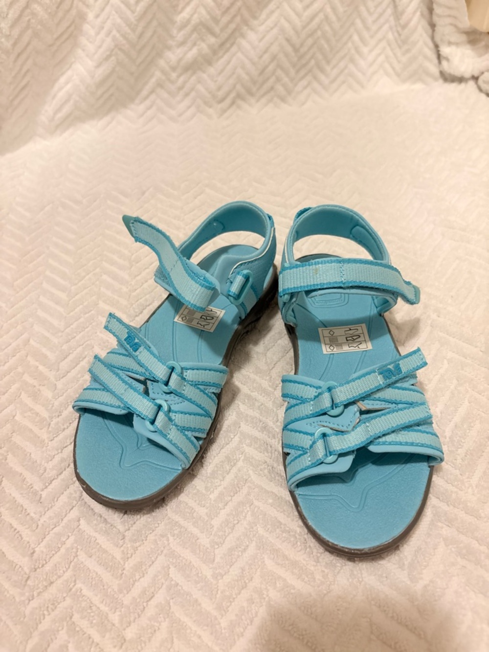 C13 Teva Kids Aqua Blue Multi-Strap Sport Sandals